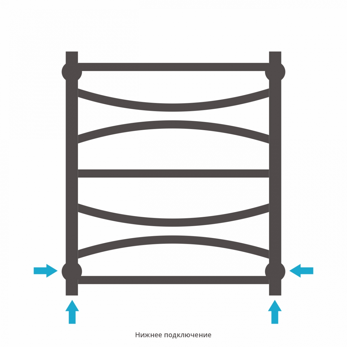 Полотенцесушитель водяной Сунержа Ажур 600x500